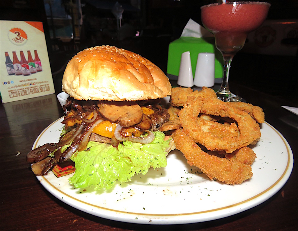 Patrick's Irish Pub's Shamrock Mushrooms and Onions burger