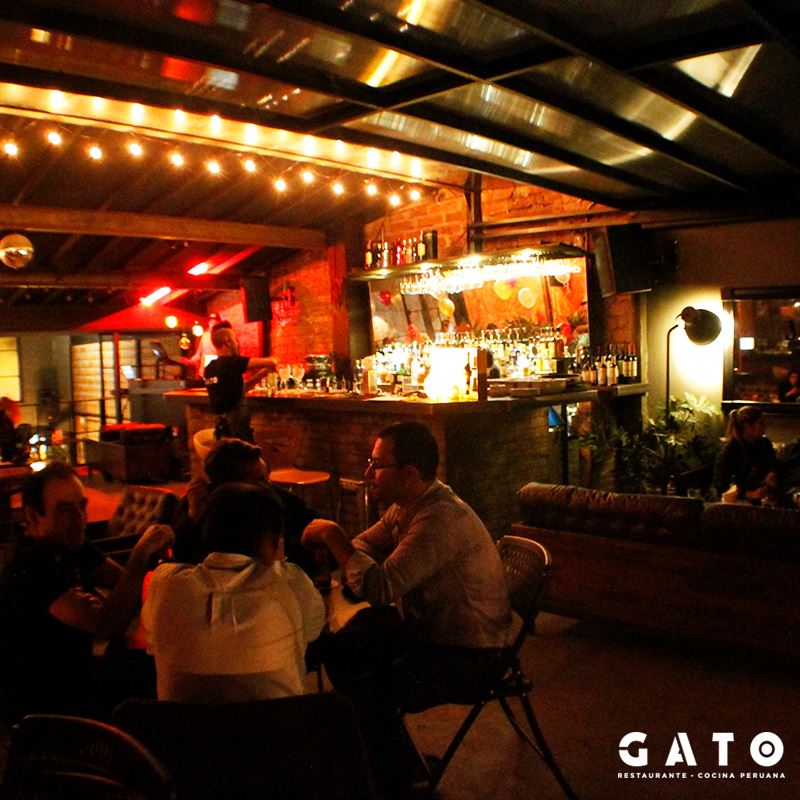 Relaxing upstairs bar and lounge area