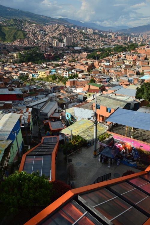 The famous escalators which have transformed Comuna 13