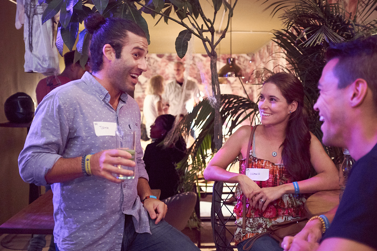 Some attendees having a laugh at last month's meetup (photo by Markus Mayer)