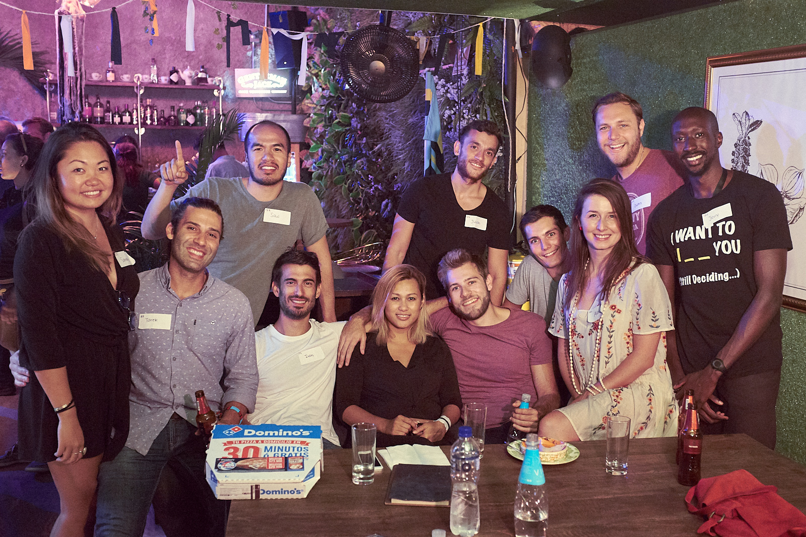 A diverse group having a good time at the October meetup (photo by Markus Mayer)