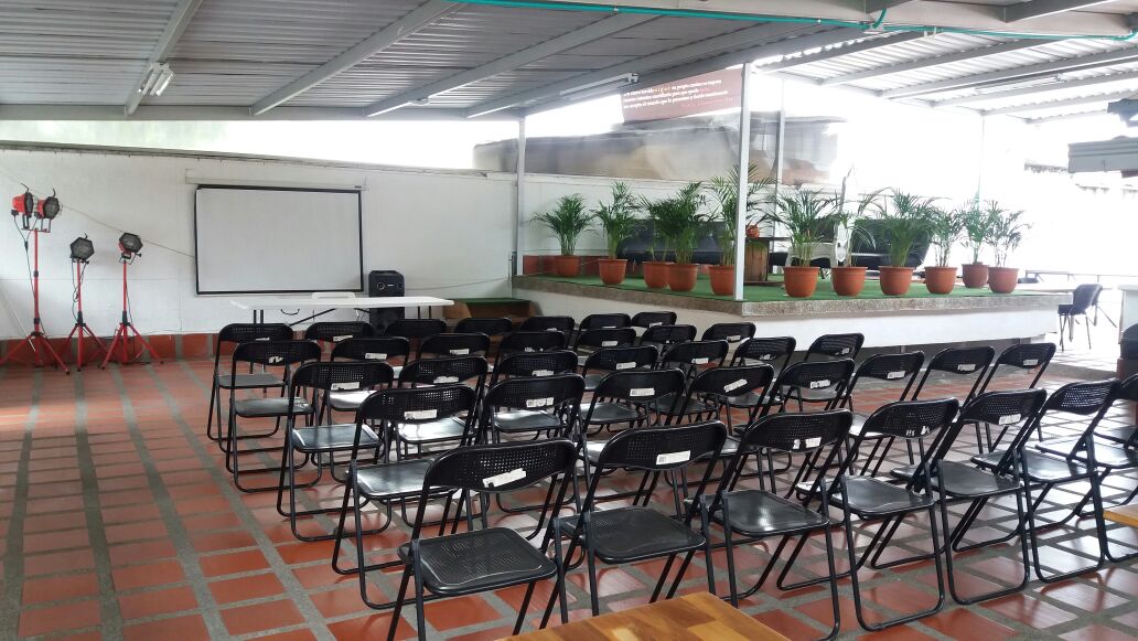 There's plenty of room for presentations at AtomHouse (photo courtesy of AtomHouse)