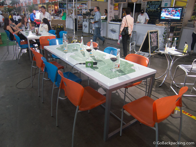 Several TV stations were present at the food festival Friday