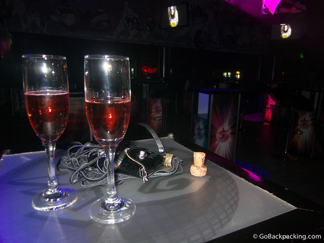 Two glasses of JP Chenet Sparkling Rose wine