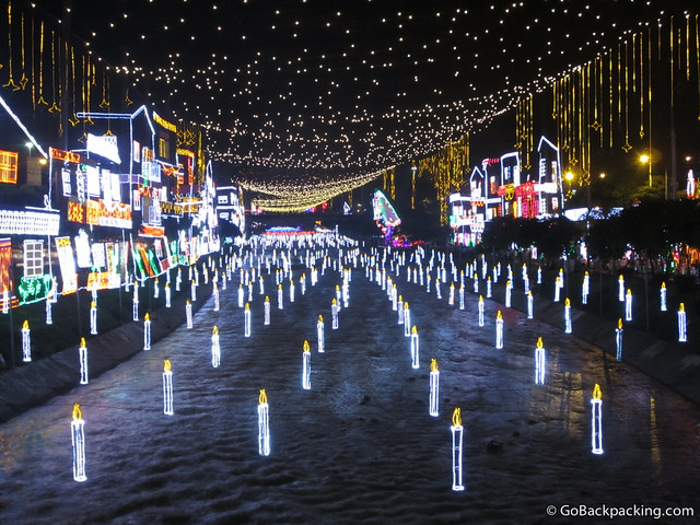 Medellin River Decorations along and above the Medellin River