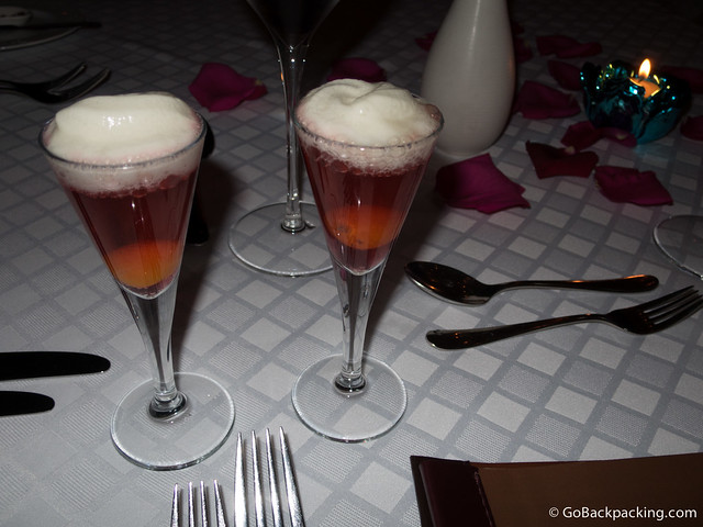 Complimentary cocktail upon arrival