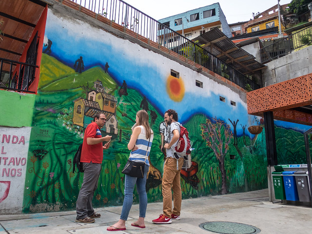 Street art David, our guide, talks about the street art around the escalators