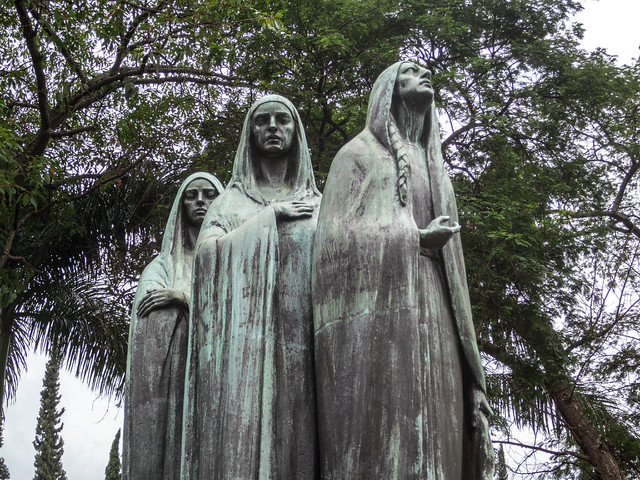 The Three Marias The Three Marias adorn the top of one family grave