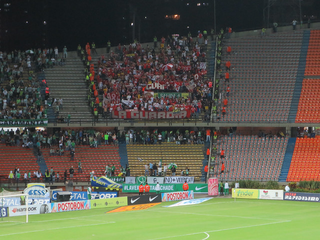 The isolated, and heavily protected pocket of Santafe fans