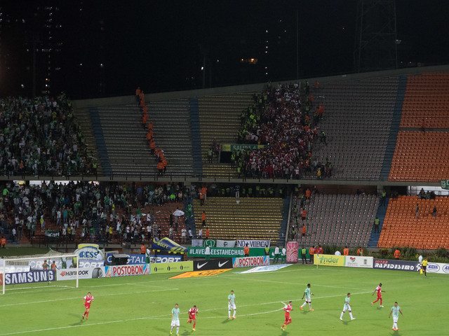 For safety reasons, Santafe fans are forced to leave the stadium before the match concludes