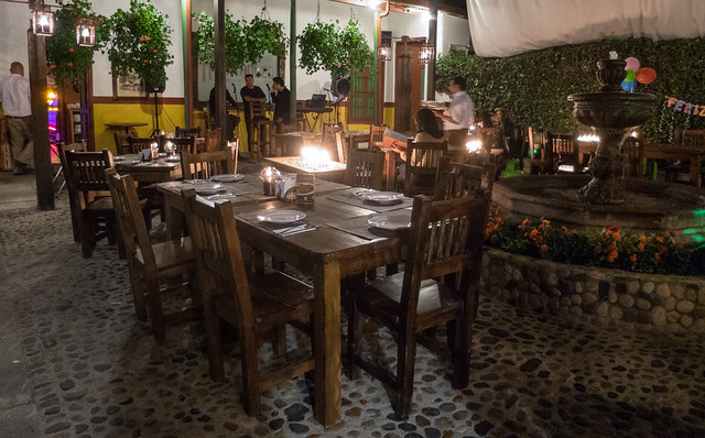 Patio at Marmoleo The outdoor patio at Marmoleo