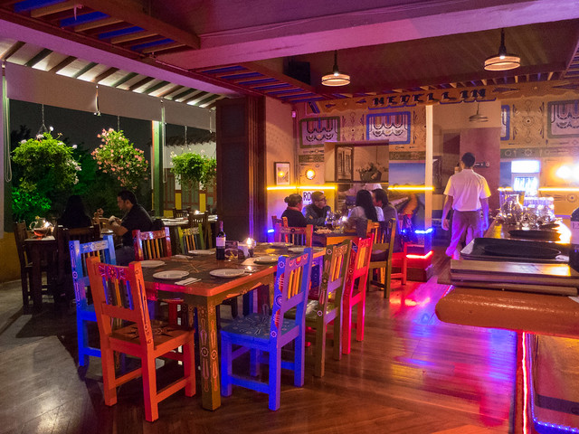 Chiva dining room The colorful chiva dining room offers a more festive atmosphere