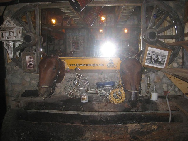 Horse head faucets in the men's room Horse head faucets in the men's room