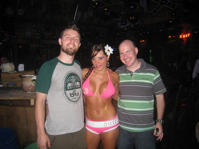 Dancer Max (left) and I making friends