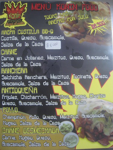 Arrepa menu 