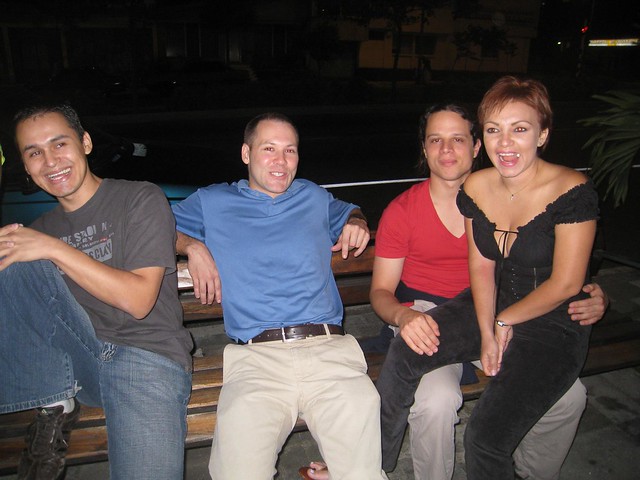 Casey (center) and Martin with Joanna