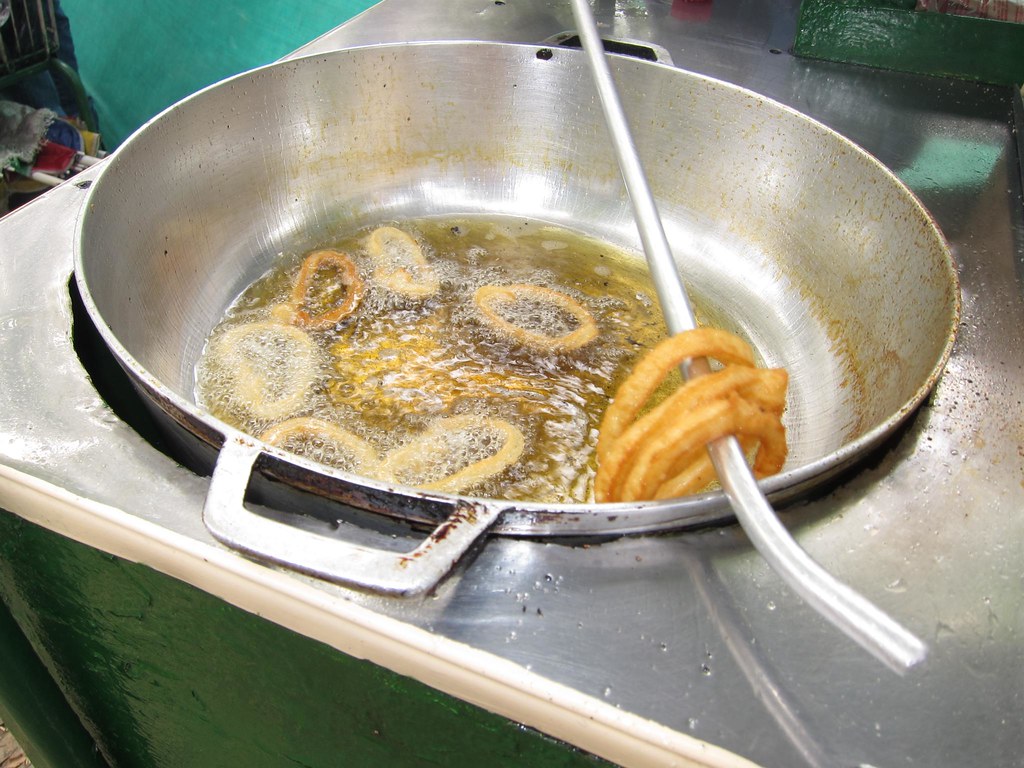 These deep fried dough rings are the equivalent of doughnuts in the USA.