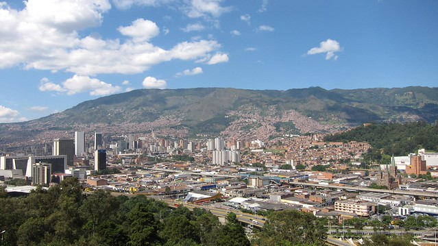 View toward downtown Medellin, Colombia