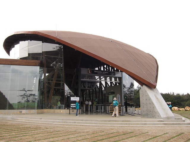 The newly constructed terminus of the Line L metrocable in Parque Arvi.