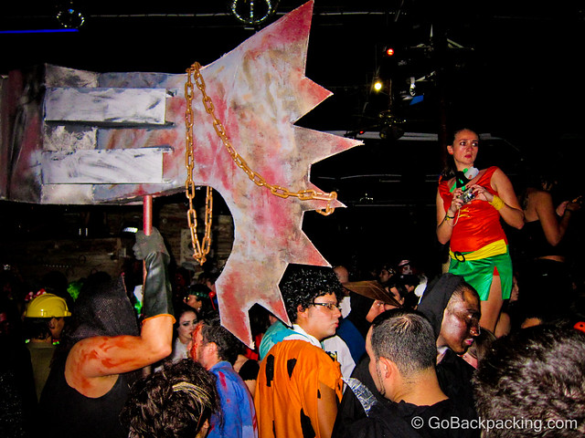 This executioner was wielding a massive axe/hammer.  Wherever he was amongst the clubs, the giant size of the hammer commanded respect.