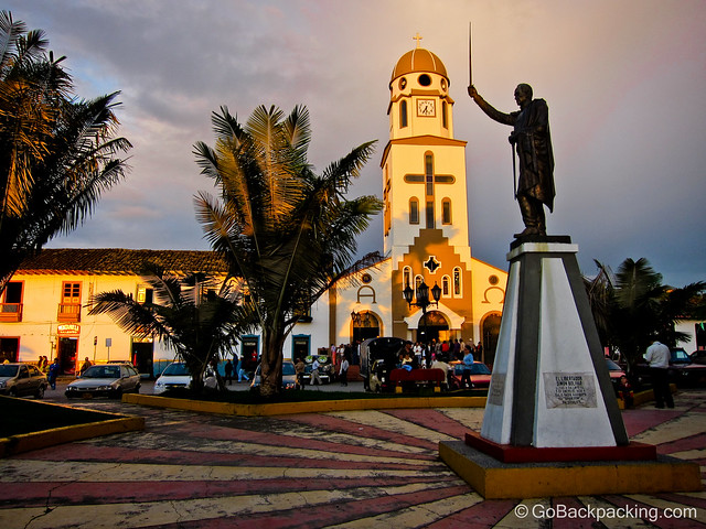 Salento's main church and plaza 