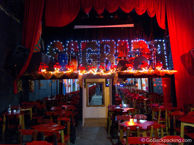 Inside a spacious Envigado bar