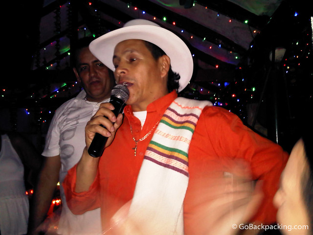 Singer at La Tienda