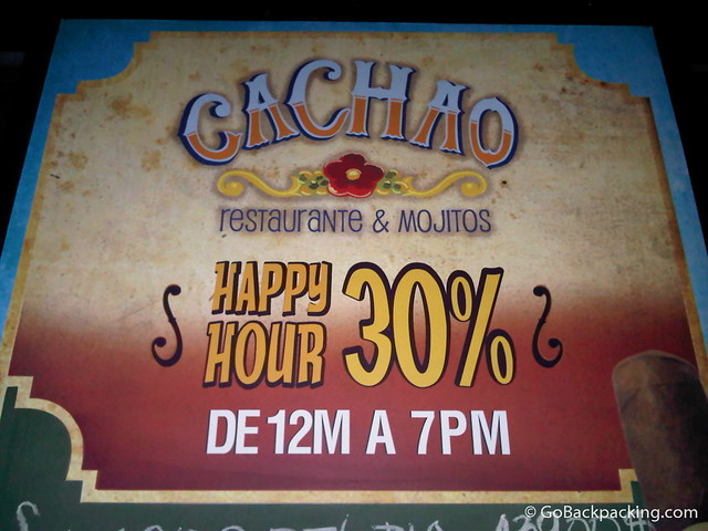 Cachao happy hour