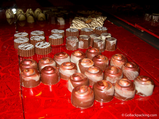 Various chocolate truffles