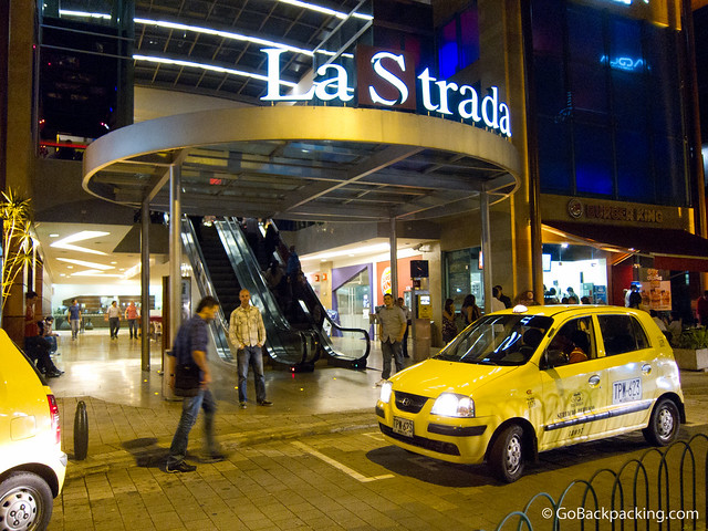 Yellow taxis in Medellin