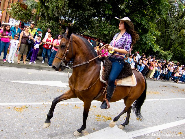 Start of 25th annual El Desfile a Caballo in Medellin, Colombia