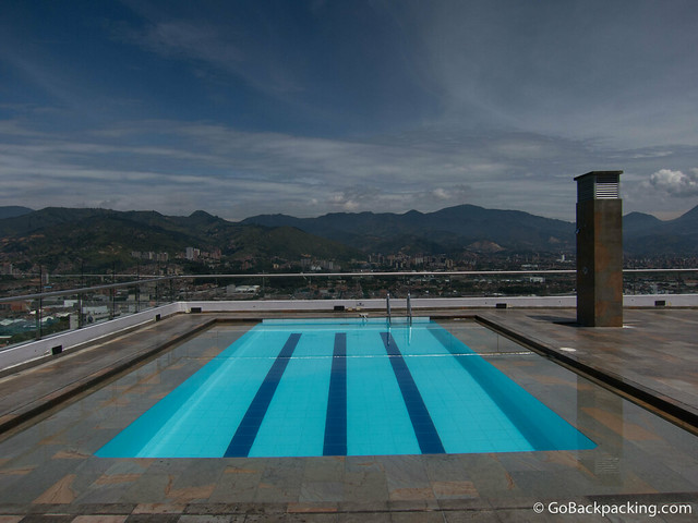 Rooftop pool with a view