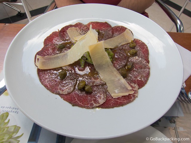 Beef carpaccio Beef carpaccio