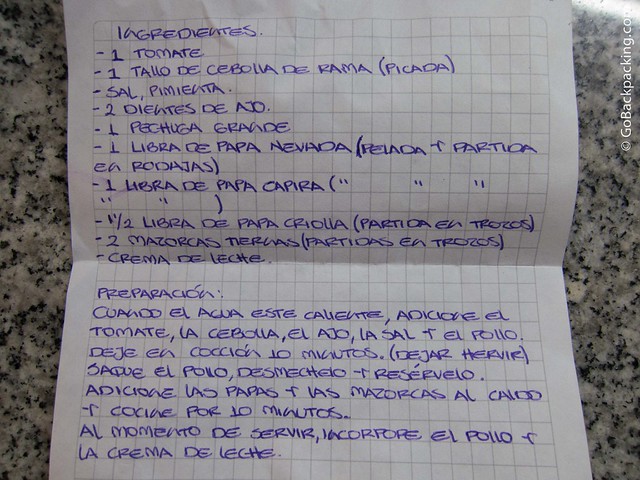 Grandma's Ajiaco recipe