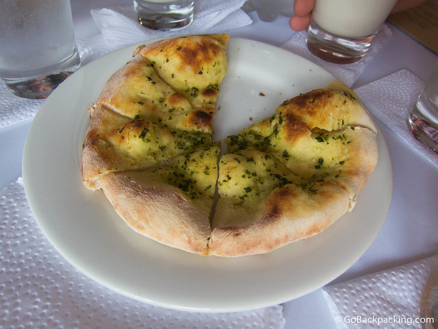 Complimentary flat bread