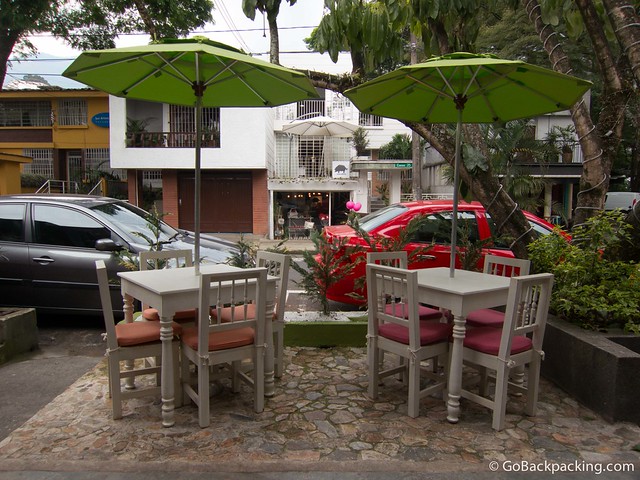 Sidewalk seating