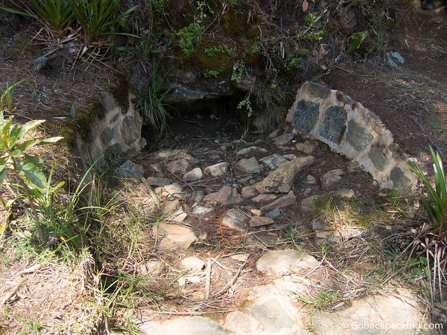 Former saltwater spring