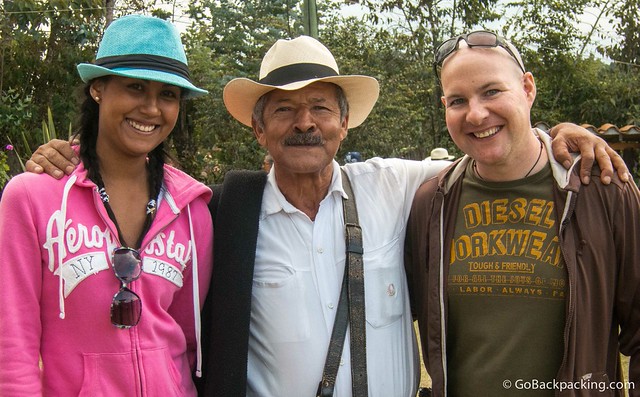 Viviana and I and with Don Aristides, the 