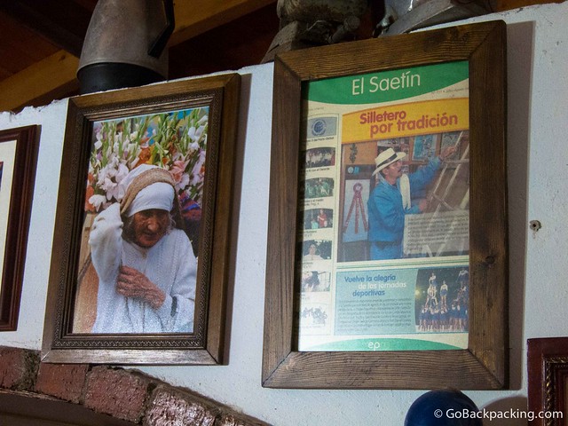 Don Vasquez's mother (or was it grandmother?) carries a silleta in the annual Desfile de las Flores (Flower Parade).