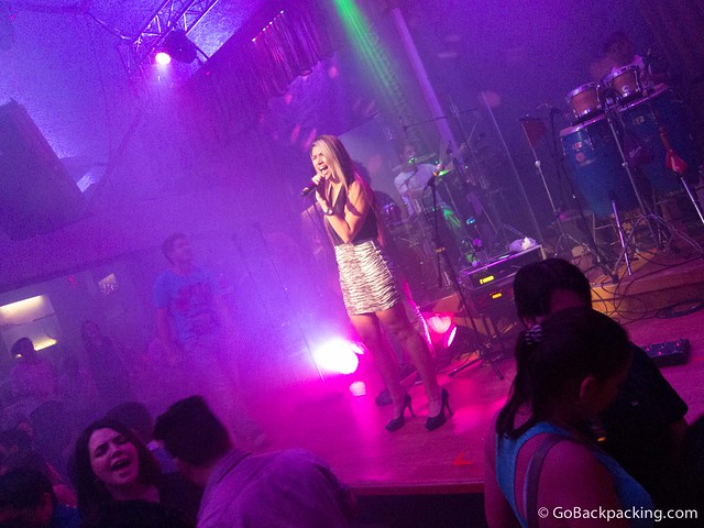 The band's female singer