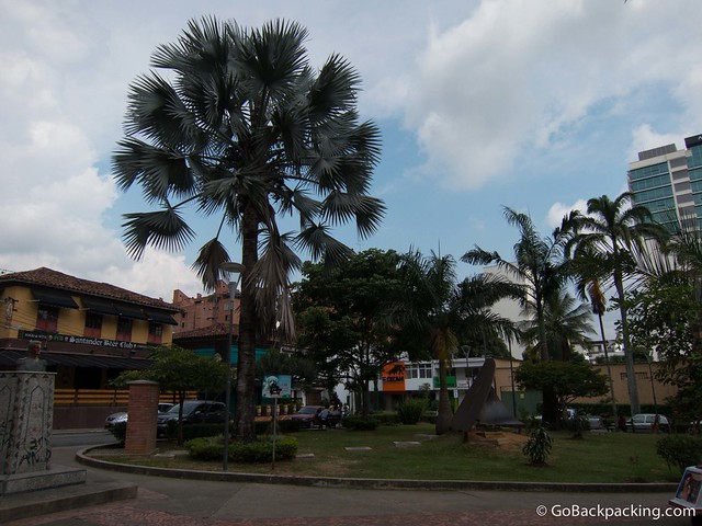 Parque Las Palmas is surrounded by bars and restaurants, making it a popular nightlife spot