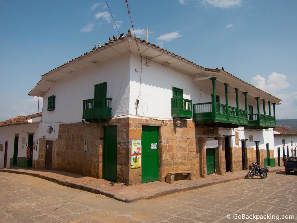 Green balconies near the main square