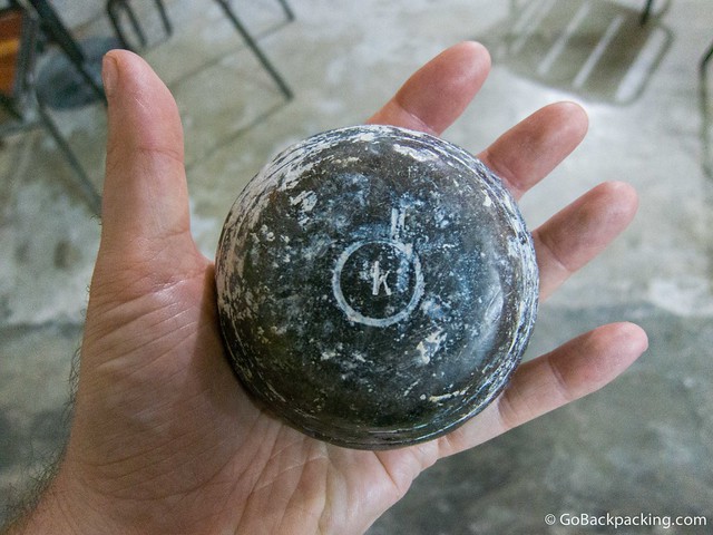 The heavy palm-sized puck, known as a 