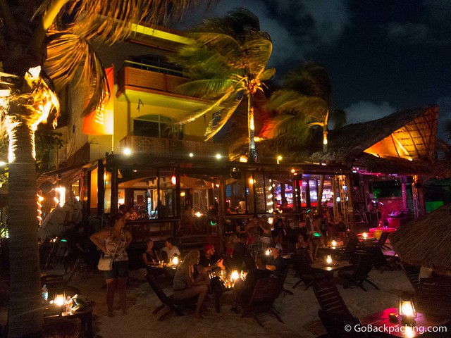 Fusion beach bar and restaurant in Playa del Carmen