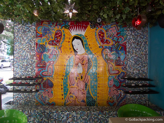 Colorful mosaic, which must look amazing at night, when they light the candles