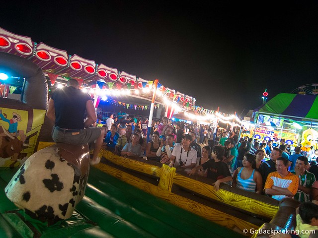 Set a new record for the night on the mechanical bull, and win a prize