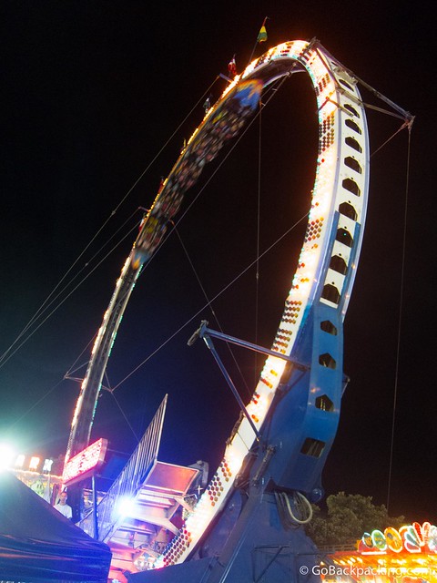 The Fire Ball ride is the only one to get fully inverted