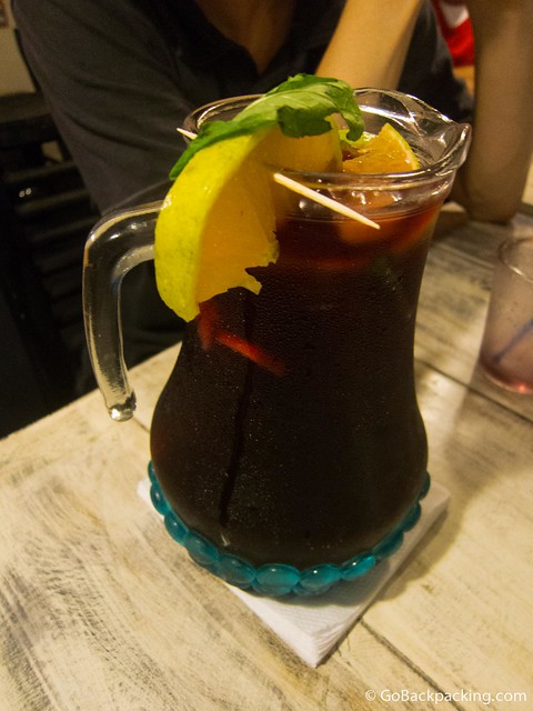 Pitcher of sangria