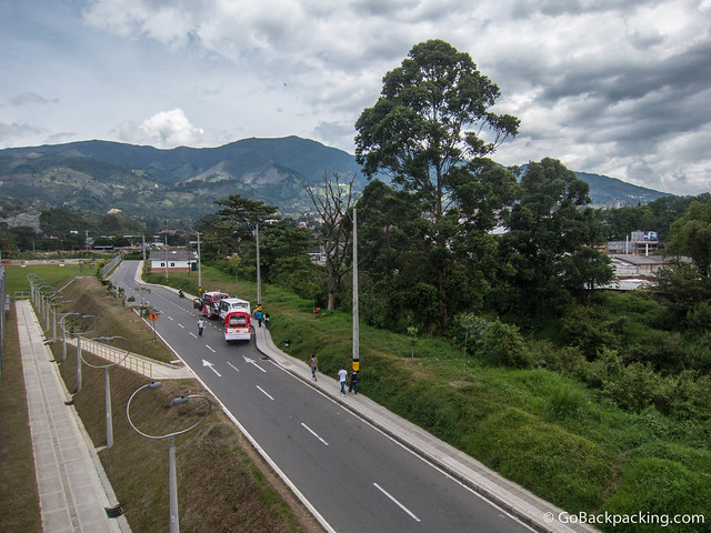 Looking south from La Estrella metro station