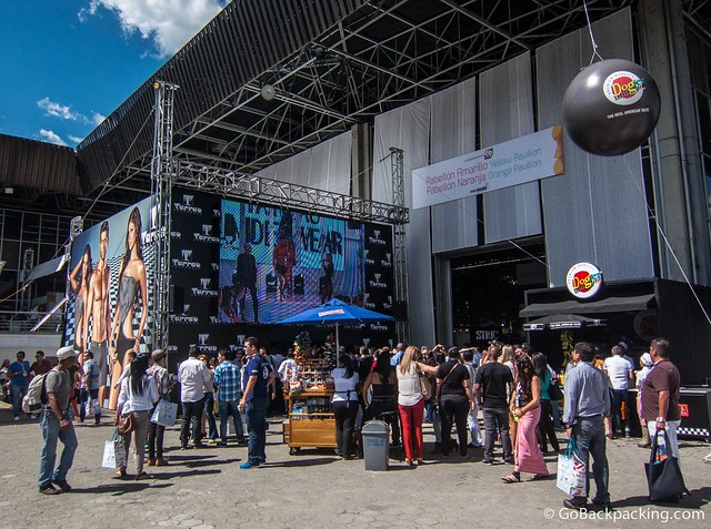 The Tarrao Underwear show took place several times a day inside the small tent to the left